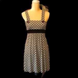 Romantic Academia Geometric Dress Above the knee Green